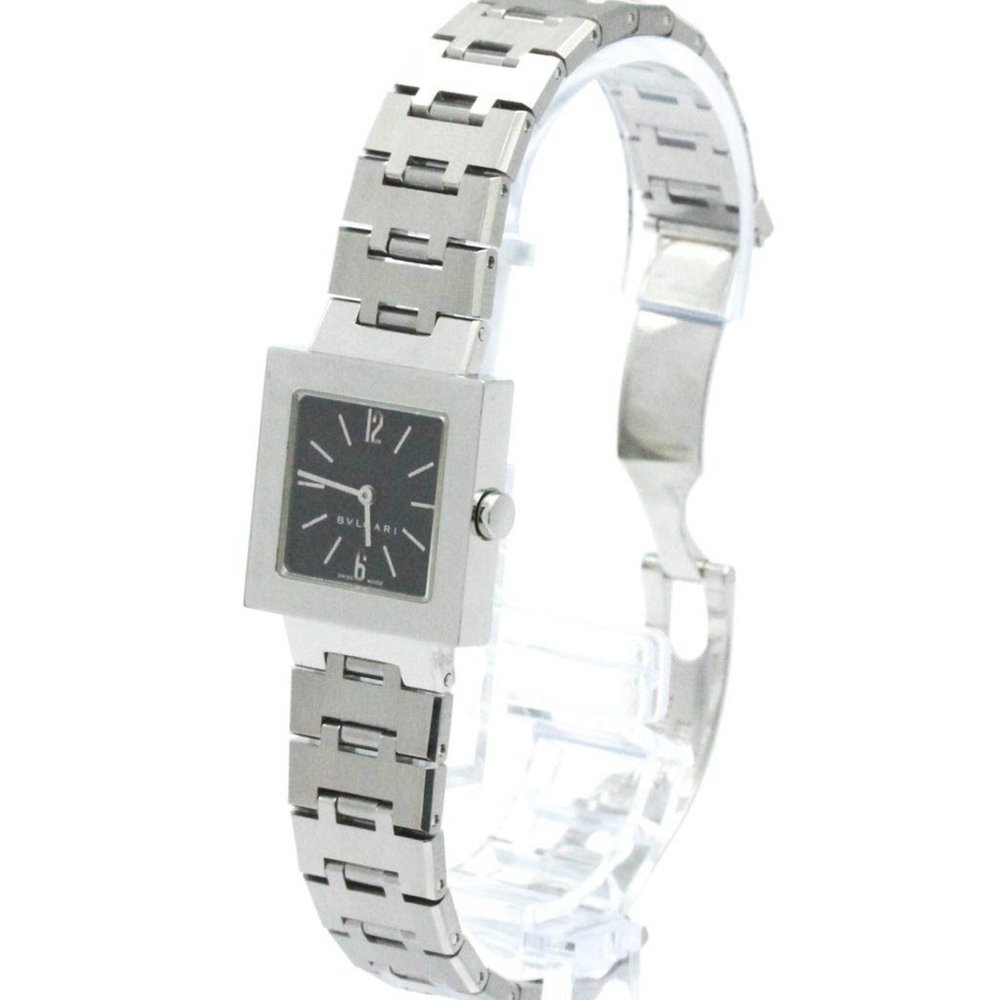 BVLGARI Quadrato Stainless Steel Quartz Ladies Watch SQ22SS Polished - Picture 2 of 8